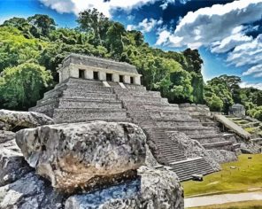 Palenque Mexico Lost City Paint By Numbers