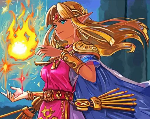 Princess Zelda The Legend Of Zelda Game Paint By Numbers