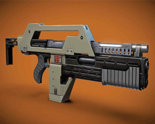 Pulse Rifle Paint By Numbers