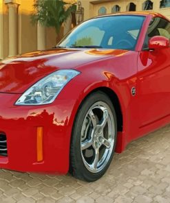Red Nissan 350z Car Paint By Numbers