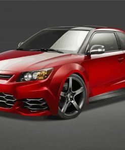 Red Scion TC Paint By Numbers