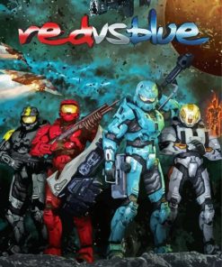 Red VS Blue Game Paint By Numbers