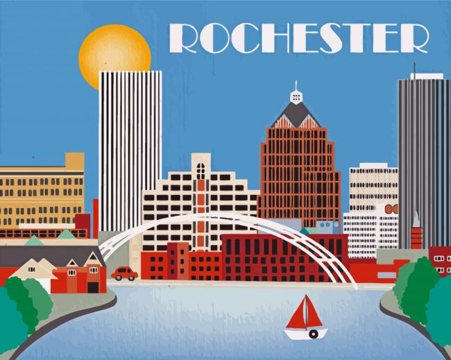 Rochester Poster Paint By Numbers