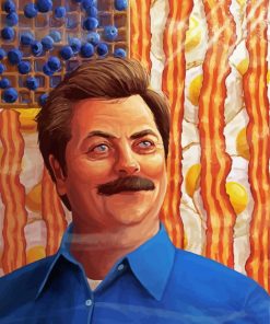 Ron Swanson Illustration Art Paint By Numbers