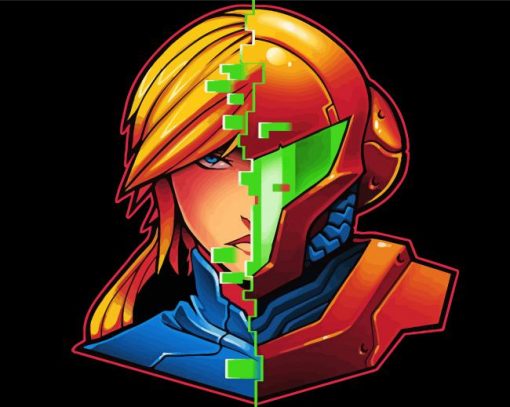 Samus Aran Head Paint By Numbers