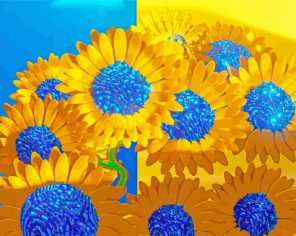 Sunflowers Ukrainian Art Paint By Numbers