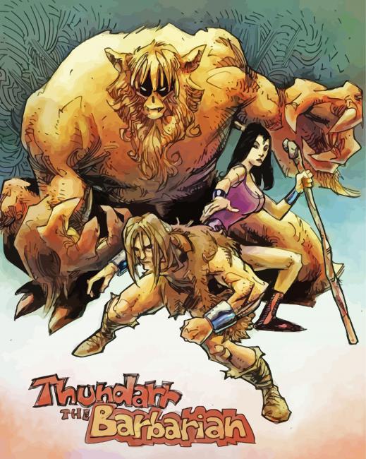 Thundarr the Barbarian Poster Art Paint By Numbers