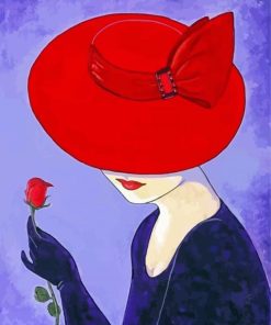 Woman With Red Hat Paint By Numbers