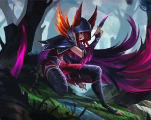 Xayah Art Illustration Paint By Number