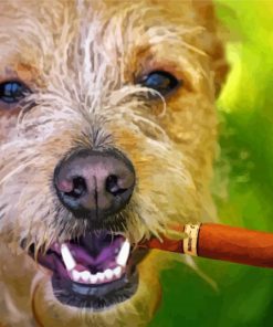 Aesthetic Dog With Cigar Paint By Numbers