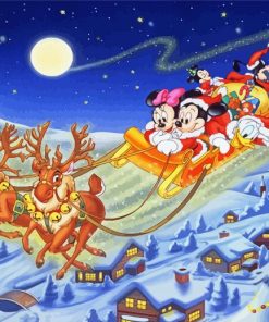 Aesthetic Mickey Mouse Christmas Paint By Numbers