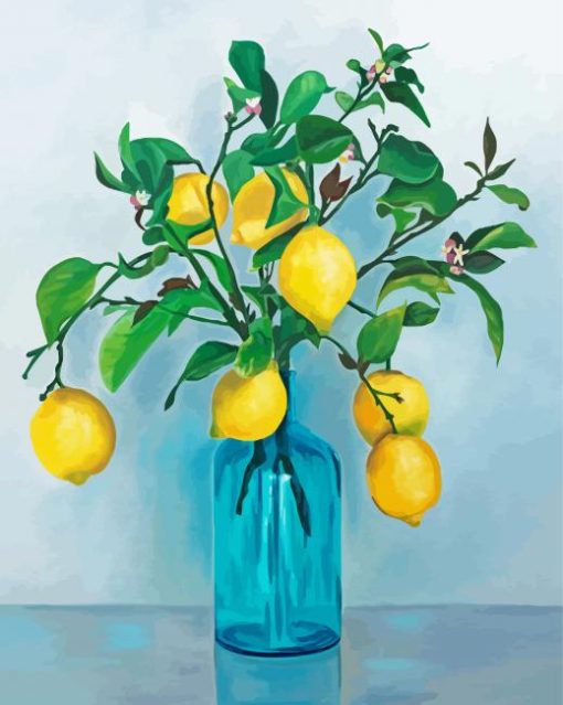 Aesthetic Lemons In Vase Art Paint By Numbers