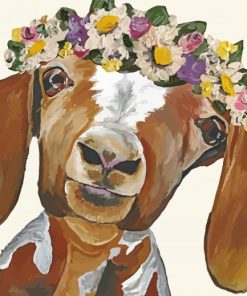 Animals With Flower Crown Paint By Numbers