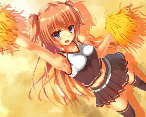 Anime Girl Cheerleading Paint By Numbers
