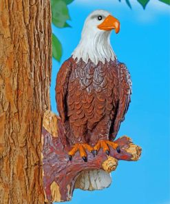 Bald Eagle On A Branch Paint By Numbers
