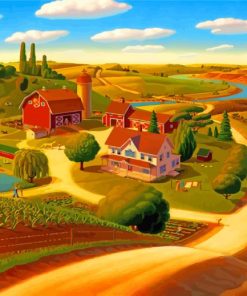 Beautiful Summer Farm Paint By Numbers