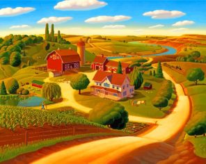 Beautiful Summer Farm Paint By Numbers