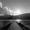 Black And White Black And White Aix Les Bains Lake Bourget Paint By Numbers