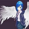 Blue Haired Anime Angel Paint By Numbers