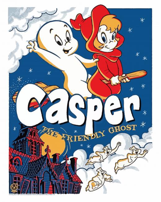 Casper Cartoon Poster Paint By Numbers