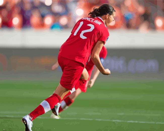 Christine Sinclair Soccer Player Paint By Numbers