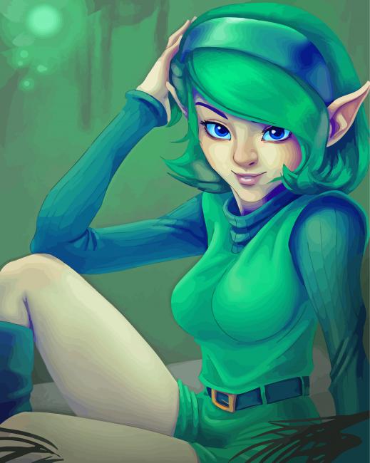 Cute Saria Legend Of Zelda Paint By Numbers