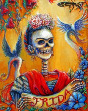 Frida Skeleton Poster Art Paint By Numbers