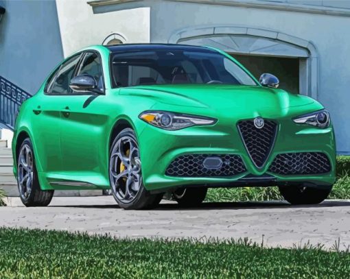 Green Giulia Art Paint By Numbers
