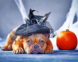 Halloween Pug Paint By Numbers