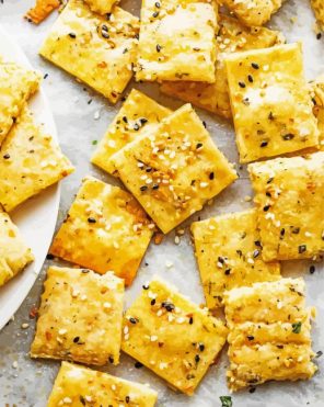 Home Made Cheese Crackers Paint By Numbers
