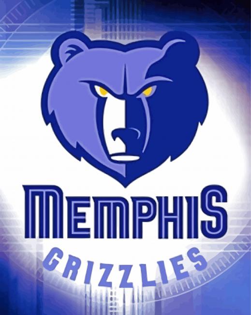 NBA Memphis Grizzlies Poster Paint By Numbers