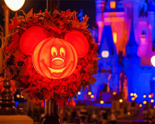 Pumpkin Magic kingdom Halloween Night Disney Paint By Numbers