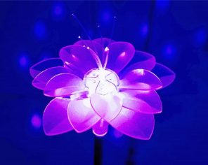 Purple Light Flowers Paint By Numbers