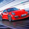 Red Porsche GT3 RS Paint By Numbers