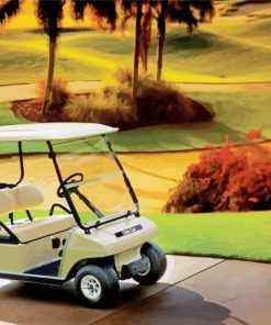 White Golf Cart Paint By Numbers