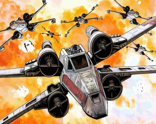 X Wing Art Paint By Numbers