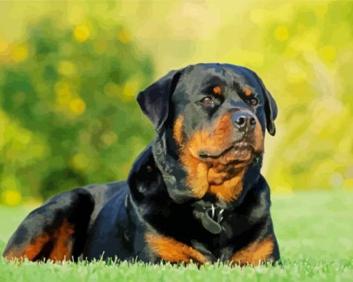 Rottweiler Dog Paint By Numbers