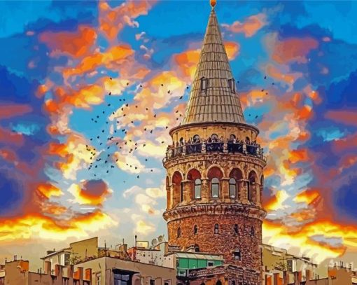 Galata Tower Paint By Numbers