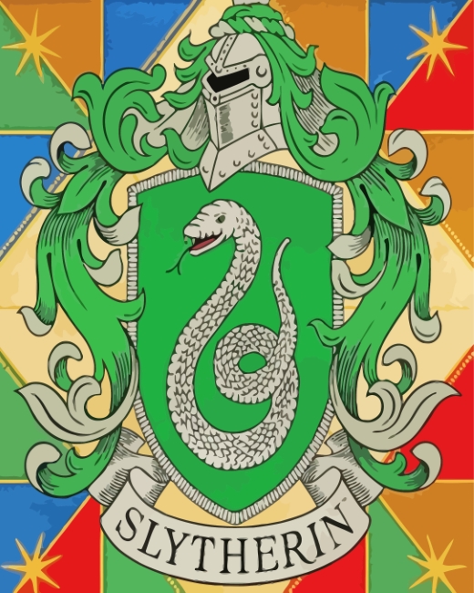 Slytherin Harry Potter paint by numbers