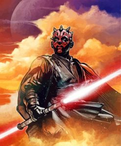 Star Wars Darth Maul Character Paint By Numbers