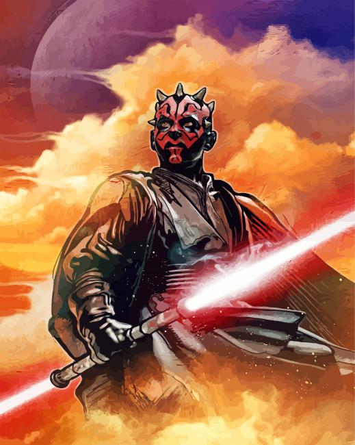 Star Wars Darth Maul Character Paint By Numbers