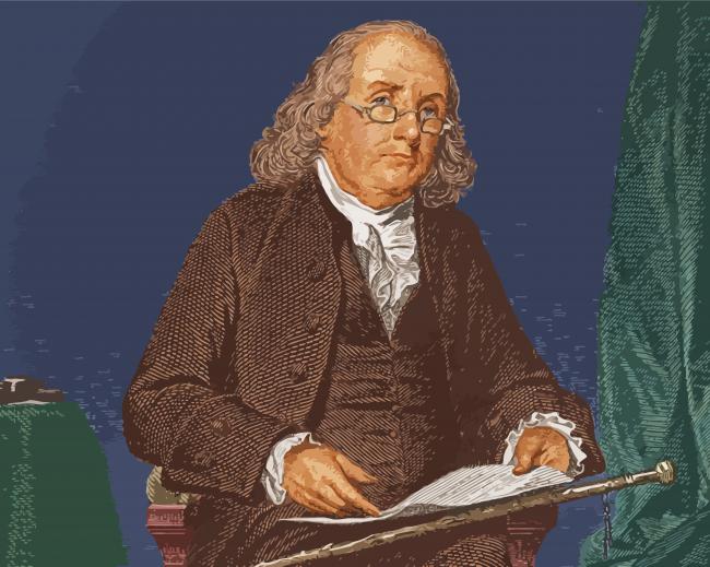 Vintage Ben Franklin Paint By Numbers