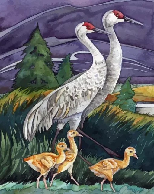 Sandhill Crane Paint By Numbers